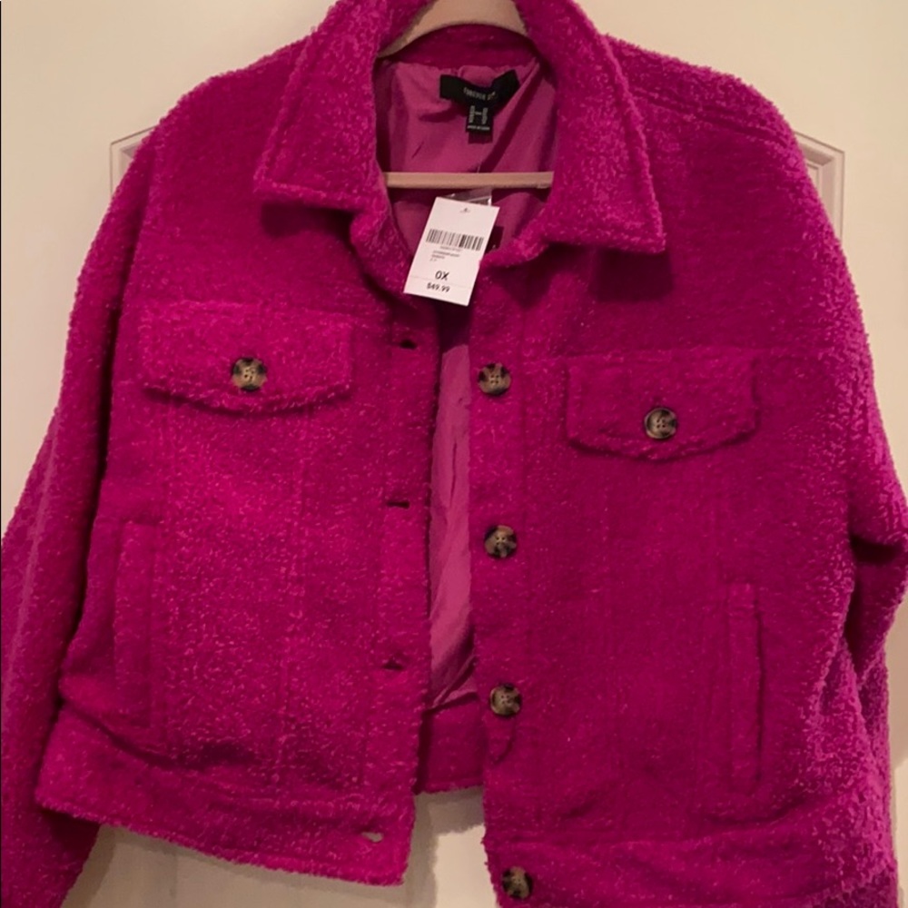 Brand new fuchsia color jacket
